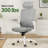 Ergonomic Office Chair With Adjustable Headrest, Lumbar Support, And Flippable Armrests For Comfortable Home Or Office Use, White & Gray