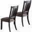Ensemble de 2 chaises d'appoint rembourrées en tissu à dossier unique