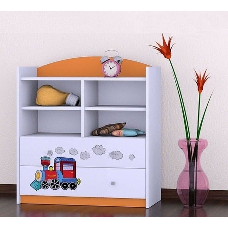 Cassandra 96cm H X 86cm W Transportation Kids Cube, Orange