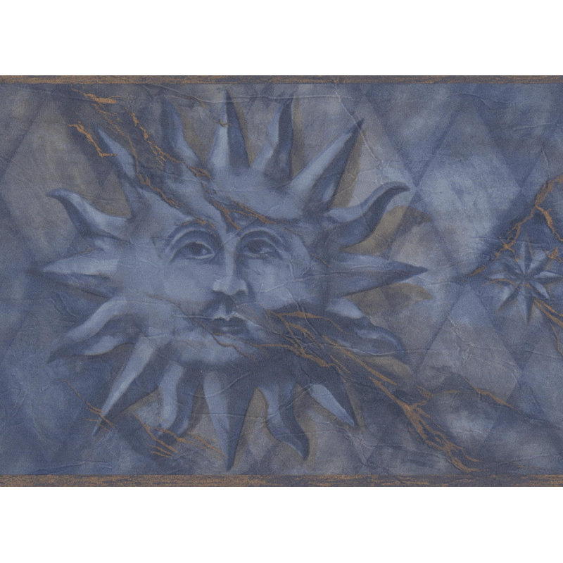 Bordure de papier peint Cavin, Bleu