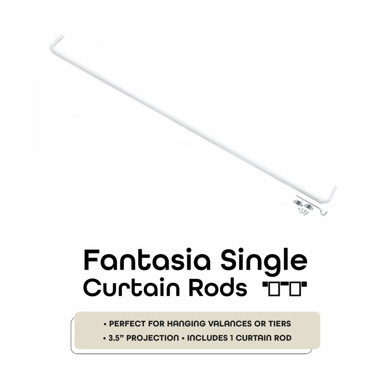 Fantasia Adjustable Single Curtain Rod