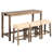 Brown Bar Table With Practical Power Strip And Rustic Look