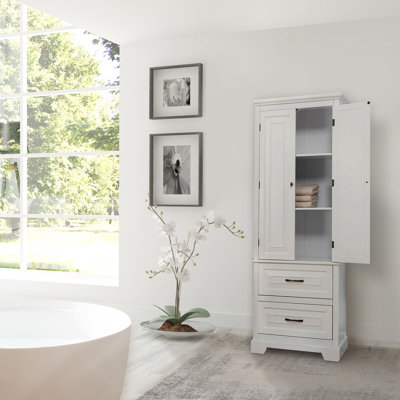 Solid Wood Rectangle Accent Cabinet
