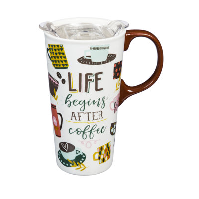 Cypress Home Earthenware Travel Mug