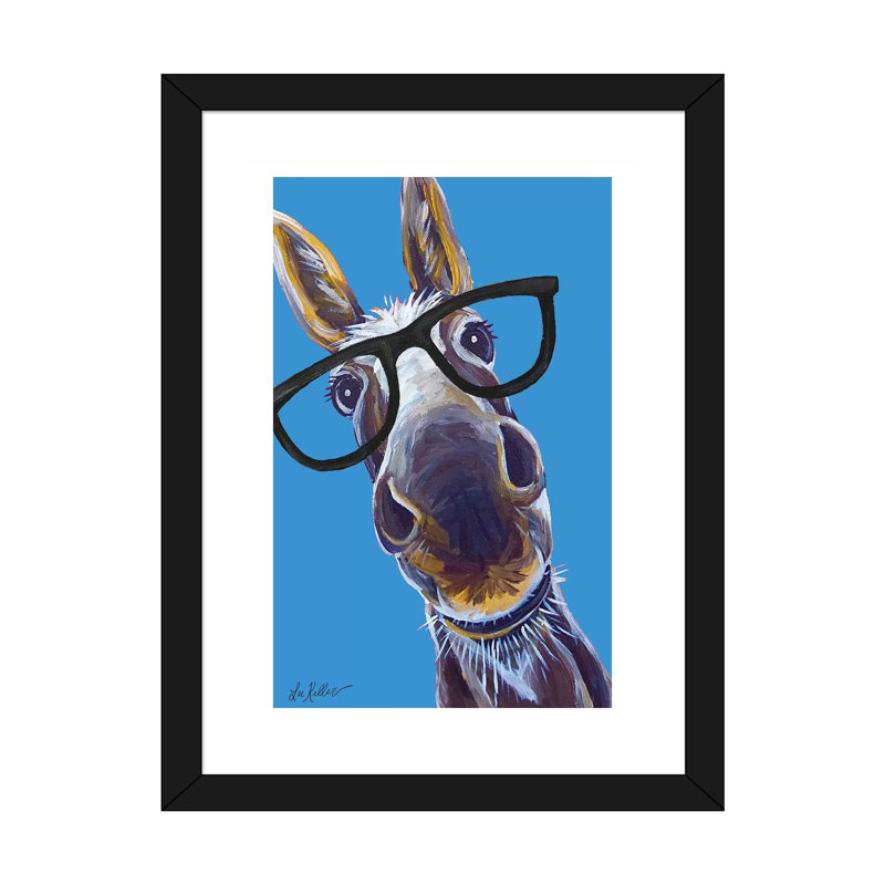 Reproduction d’art par hippie Hound studios-impression, H 24 po x l 16 po x P 1 po, Papier encadré noir, Blanc