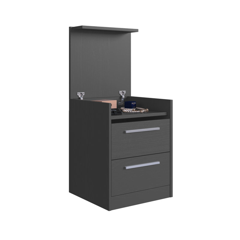 Hertford Montessori Modern Nightstand With Hidden Compartment – Lockable Storage Drawer – Compact Bedside Table For Bedroom Or Home Office