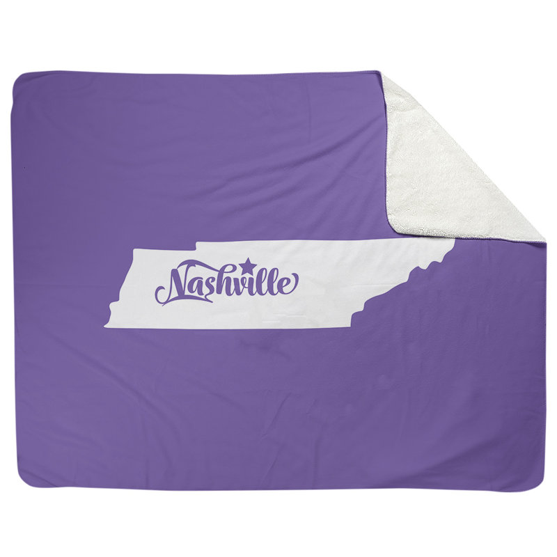 Jeté polaire tennessee nashville, l 52,5 po x L 62,5 po, Mauve