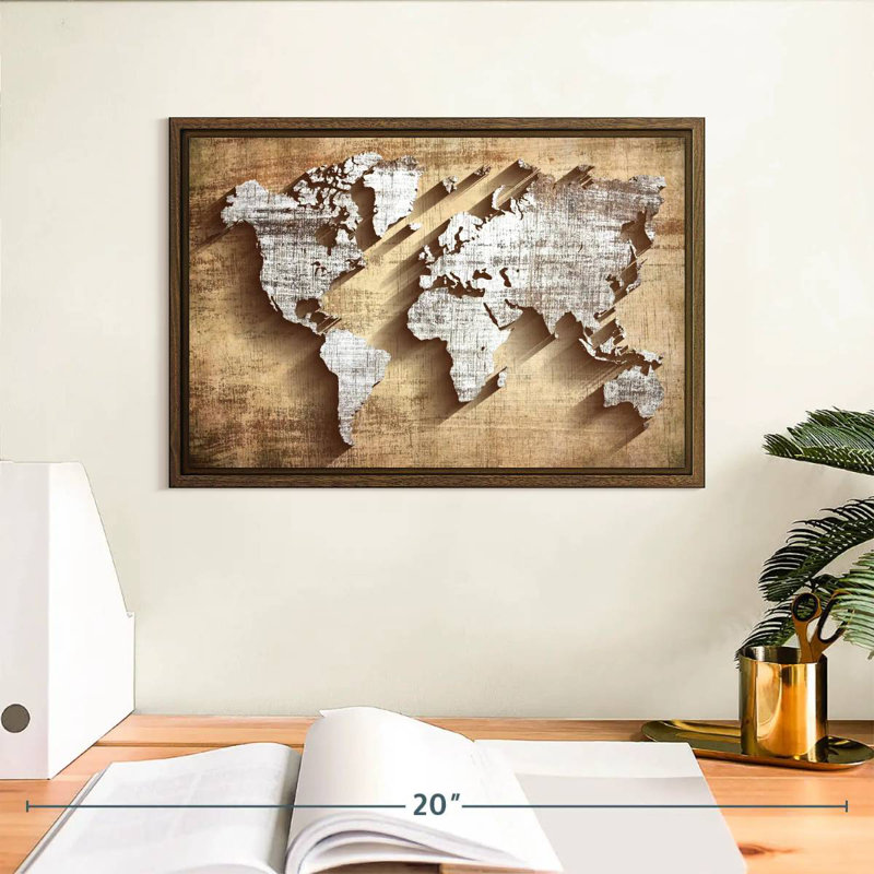 Briscoe en bois sculpté, 13 po x 9 po, Cadre flottant noyer