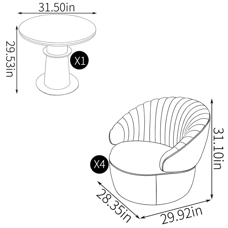 Simple sofa chair and tea table combination