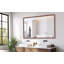 Miroir de salle de bain rectangulaire surdimensionné de 60 po x 40 po avec cadre en noyer-1197577876-1197577879