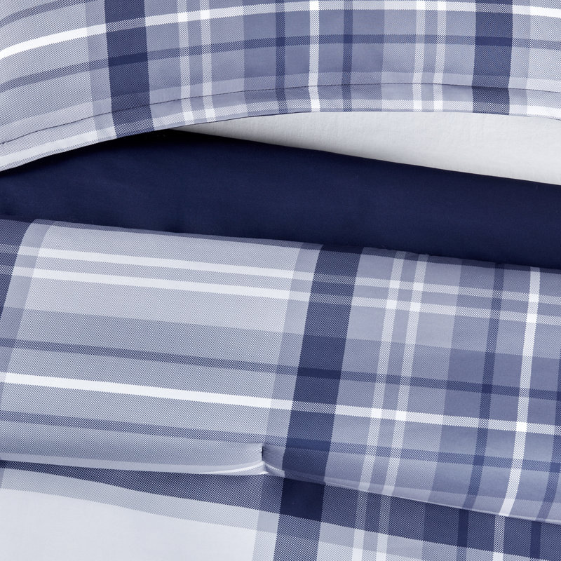 Serta Serta Simply Clean Alex Buffalo Checkered Antimicrobial Comforter Set