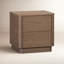 Mille 2 - Drawer Solid Wood Nightstand-874841405