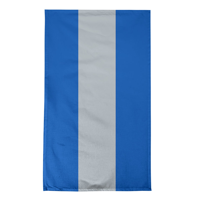 Tea Towel Kitchen Towel, Royal Blue/Silver/Royal Blue, Cotton