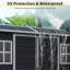 Remise de rangement extérieure 8 pi x 4 pi avec deux fenêtres et deux portes, remise en plastique avec plancher pour gargen, patio, cour, pelouse