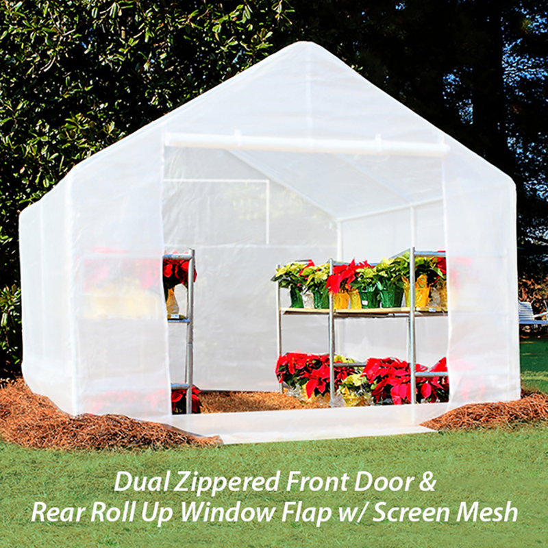 King Canopy 10ft x 10ft Steel Frame Greenhouse with Ripstop Cover