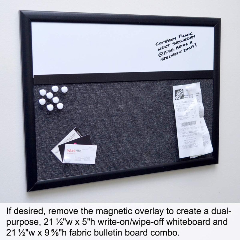 24 X 18 Memo Board Plus, 3 Photo Frames And Jumbo Pushpins. Organize And Display Photos, Notes And Reminders. Ideal For Home, Office, Cubicles Or Classrooms