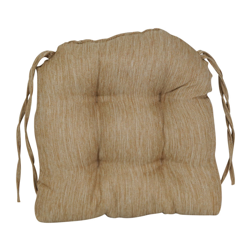 Outdoor 3.5'' Dining Chair Seat Cushion, Kissell Wheat