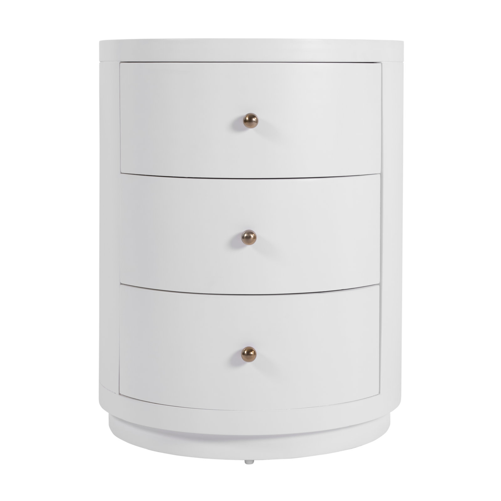 Celine 3-Drawer Acacia Nightstand, Smooth White