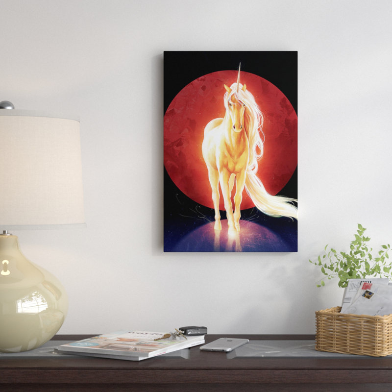 Last licorne, impression sur toile tendue, H 12 po x l 8 po x P 0,75 po, Toile tendue, Pas de tapis