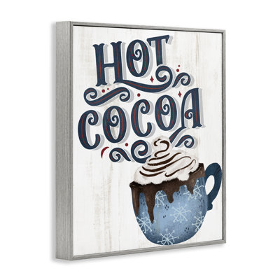 Giclée encadrée Warm Rustic Hot Cocoa, design par Kim Allen