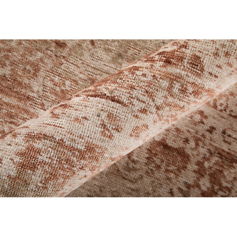 Loralai Traditional Oriental Tan Area Rug, Rectangle 5' x 8'