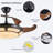 42" Retractable LED Ceiling Fan with Light, 6-Speed, Remote, Dimmable, Silent Motor