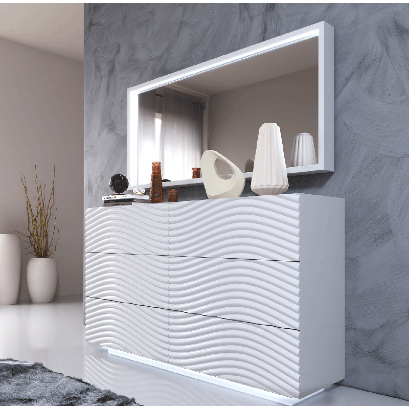 Commode double 6 tiroirs Modern