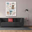 «Red Coffee Barrel I V2 Gingham» par Courtney Prahl, art mural sur toile-972044714