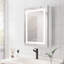 Armoire de toilette avec miroir DEL 20 x 28 pouces - Effet brume, étanche, intensité réglable, tactile, 3000K/6000K, fixation murale. Intensité réglable. 6000K, éclairage, interrupteur, tablette