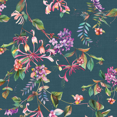 Flora Collection Summer Bouquet Wallpaper Roll
