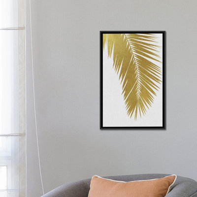 «Palm Leaf I Gold», estampe numérique sur toile tendue avec châssis
