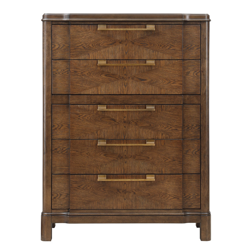 Asma 5 - Drawer Oak Wood Chest