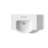 Veer Ceramic Pedestal Bathroom Sink with Overflow