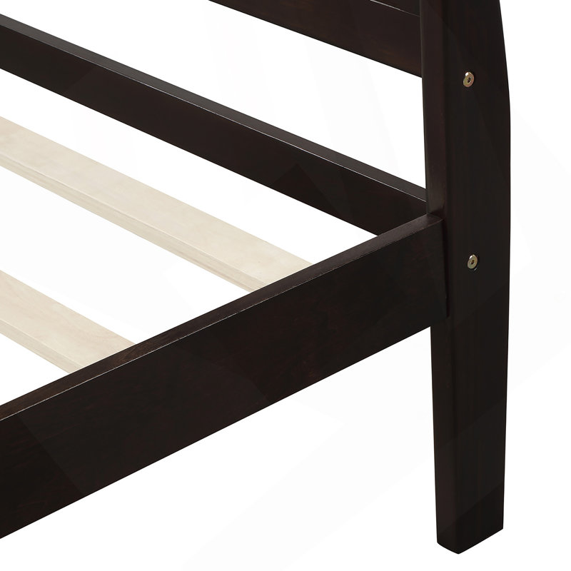 Lit plateforme avec base de lit en bois et lit-bateau