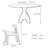 Round gray sintered stone dining table