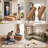 108" Modular Sectional Sofa For Living Room Modern L-Shape Cloud Couch Compression Upholstered Boneless Corduroy Fabric Deep Seat With Chaise-24094305-23351428