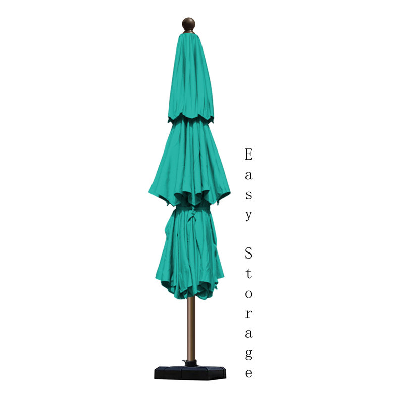 Parasol de marché 9 pi Kasia, Bleu turquoise