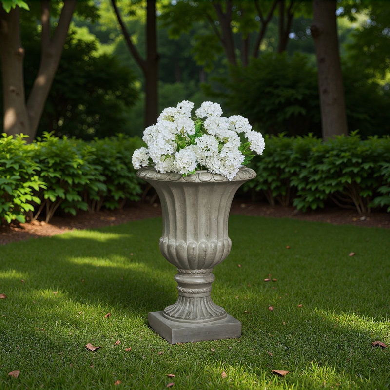 Pot de fleurs d'extérieur pour jardin, Blanc antique