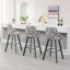 Tabouret de comptoir pivotant rembourré en lin de 30 po avec dossier haut (ensemble de 4)-423412559-423412593-423412558