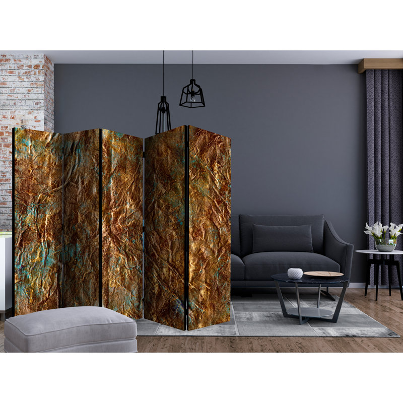 Geissler 172cm H Solid Wood Folding Room Divider, 5