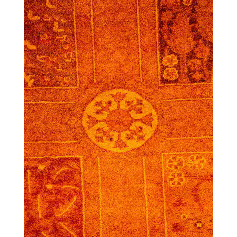 Tapis unique noué à la main Osbaldo - orange