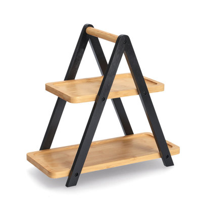 Etagere, Bambus, Schwarz