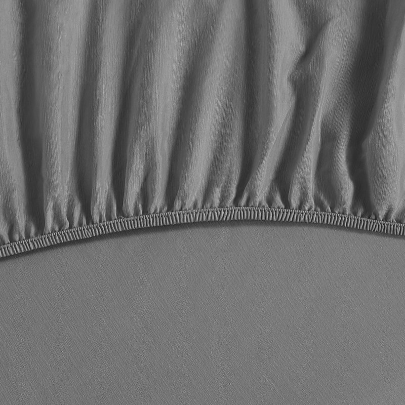 Ensemble de draps en bambou et rayonne avec taies d'oreiller, Gris anthracite