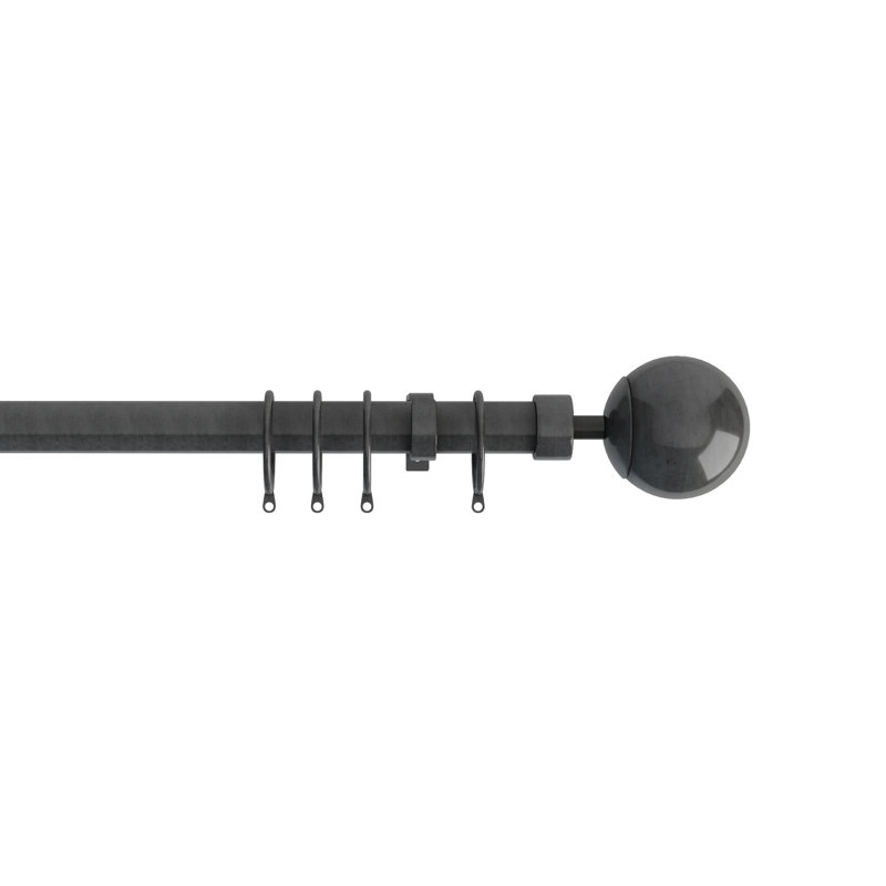 Nehohmi 22-25mm Ball Curtain Pole, 6cm H x 82.67cm W x 8.6cm D, Gunmetal