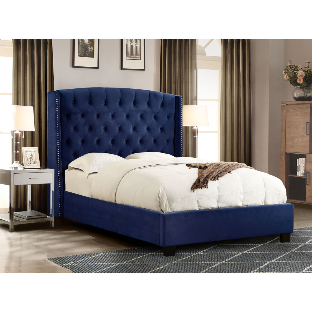 Gershon Upholstered Wingback Bed Charlton Home® 