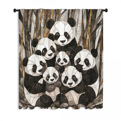 Rideaux de fenêtre Panda Family