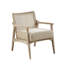 Chaise d'appoint rembourrée de 25 po avec pieds en bois Kelly