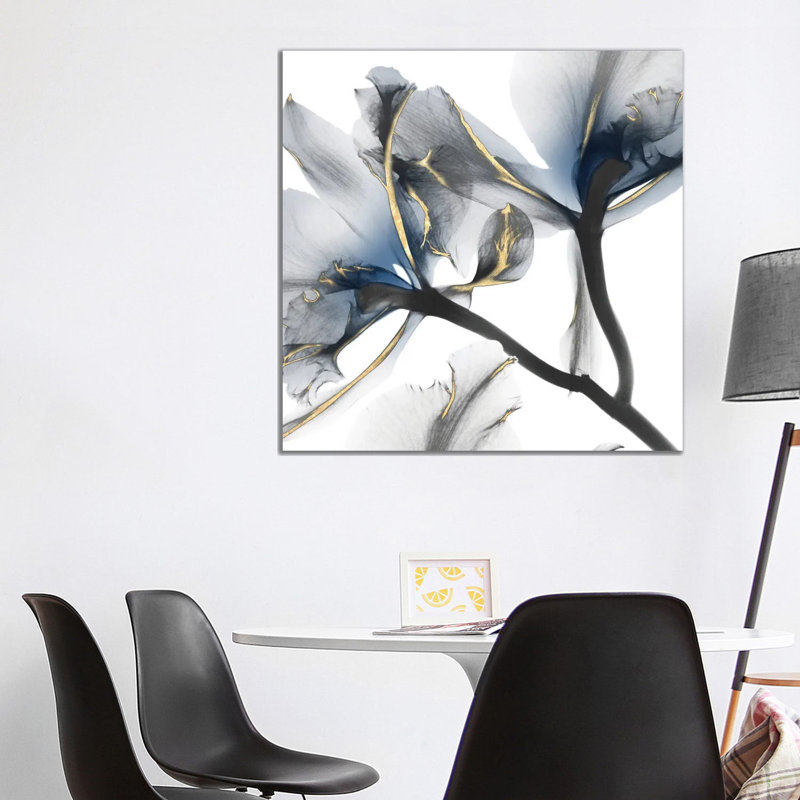 Indigo Luster Cyclamen II by Albert Koetsier - Wrapped Canvas Print, 93.98 cm H x 93.98 cm W x 3.175 cm D, No Frame