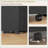 Cabinets, HOMCOM 3-Drawer Home Office Storage with Removable Tray | Rolling Under Desk Printer Stand | Black | Melamine-Coated Particle Board-1739341920