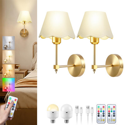 Battery Powered Armed Sconce